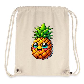 Ananas - Stanley/Stella recycelter Gym Bag - Naturweiß - Vorne