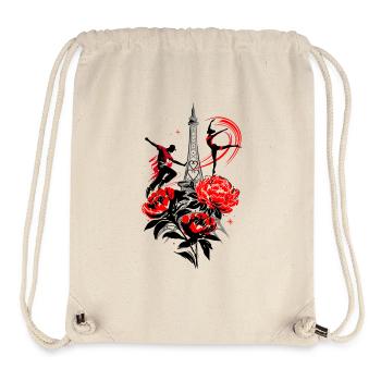 Tänzer Paris Silhouette, rot-schwarz abstrakt - Stanley/Stella recycelter Gym Bag - Naturweiß - Vorne