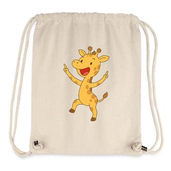 Gute-Laune-Giraffe - Stanley/Stella recycelter Gym Bag - Naturweiß - Vorne
