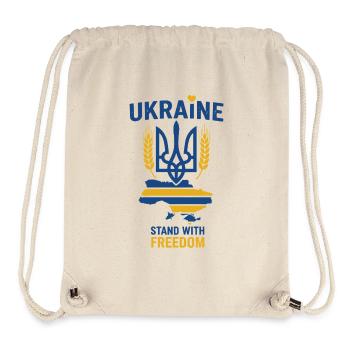 Ukraine Freedom Emblem - Stanley/Stella Recycled Gym Bag - natural - Front