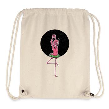 Ballerina Flamingo mit Tutu - Stanley/Stella recycelter Gym Bag - Naturweiß - Vorne