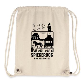 Spiekeroog Island Recreation Holiday Silhouette - Stanley/Stella Recycled Gym Bag - natural - Front
