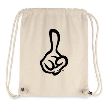 Raised index finger (finger / right hand / 1C) - Stanley/Stella Recycled Gym Bag - natural - Front