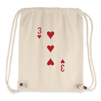 Three Hearts Double Head Card Rome Poker - Stanley/Stella Recycled Gym Bag - natural - Front