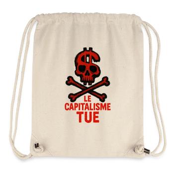 Le Capitalisme Tue - Lutte - Alternatif - Sac à cordon recyclé Stanley/Stella - blanc naturel - Devant