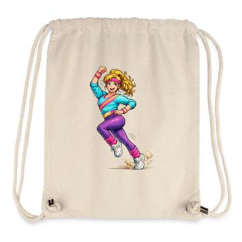 Energische Aerobic-Frau in Bewegung - Stanley/Stella recycelter Gym Bag - Naturweiß - Vorne