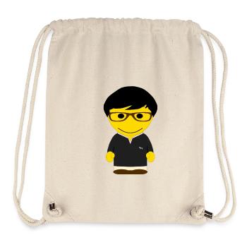 GEEKLEY avatar lunettes polo noir - Sac à cordon recyclé Stanley/Stella - blanc naturel - Devant