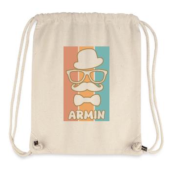 Armin comme nom - Sac à cordon recyclé Stanley/Stella - blanc naturel - Devant