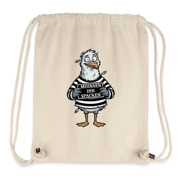 Freche Möwe Spruch Norddeutscher Humor - Stanley/Stella recycelter Gym Bag - Naturweiß - Vorne