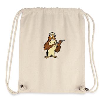 Owl with Rifle - Hunter - Stanley/Stella Recycled Gym Bag - natural - Front