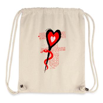 Medizinisches Herz - Stanley/Stella recycelter Gym Bag - Naturweiß - Vorne