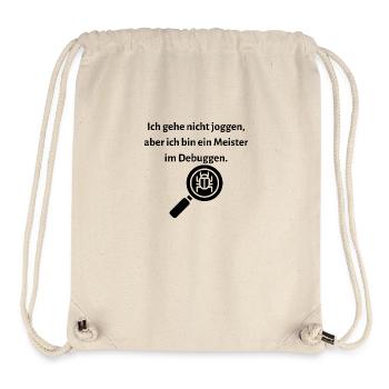 Ich gehe nicht joggen aber ich bin ein Meister... - Stanley/Stella recycelter Gym Bag - Naturweiß - Vorne