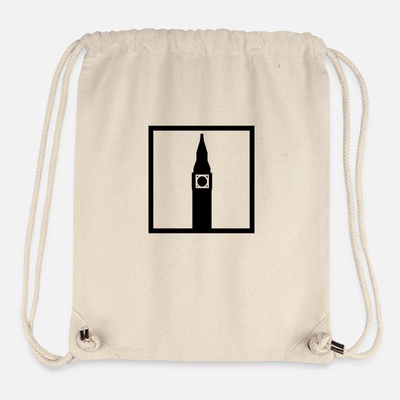 Big Ben Londres - Sac à cordon recyclé Stanley/Stella - blanc naturel