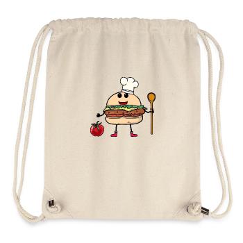 Fast Food Burger Kochkunst Hobbykoch Gastgeber - Stanley/Stella recycelter Gym Bag - Naturweiß - Vorne