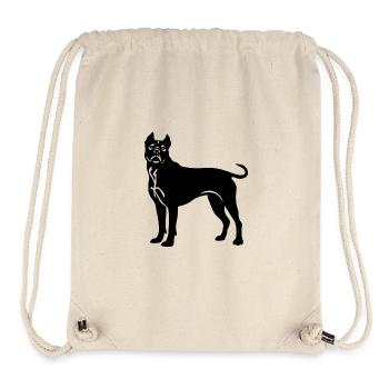 Terrier pour chien de fosse - Sac à cordon recyclé Stanley/Stella - blanc naturel - Devant