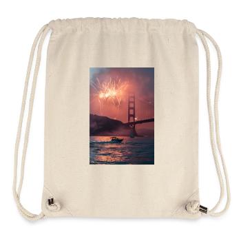 Golden Gate Bridge Feuerwerk Cinematic - Stanley/Stella recycelter Gym Bag - Naturweiß - Vorne