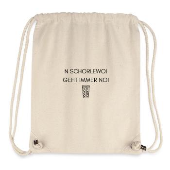 N Schorlewoi geht immer noi - Stanley/Stella recycelter Gym Bag - Naturweiß - Vorne
