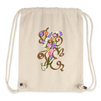 love fleurs en coeur - Sac à cordon recyclé Stanley/Stella - blanc naturel - Devant
