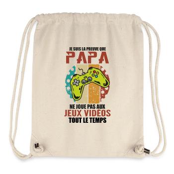 Ein Beweis dafür, dass Papa keine Videospiele spielt - Stanley/Stella recycelter Gym Bag - Naturweiß - Vorne