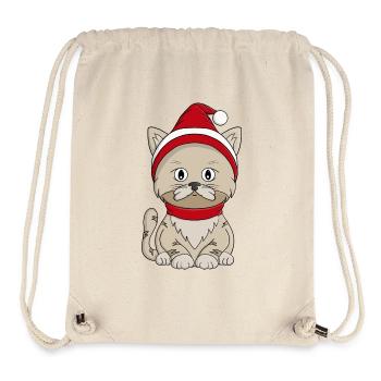 Kitty d’hiver - Sac à cordon recyclé Stanley/Stella - blanc naturel - Devant
