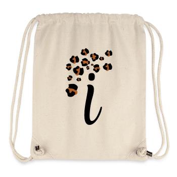 Letter i leopard print - Stanley/Stella Recycled Gym Bag - natural - Front