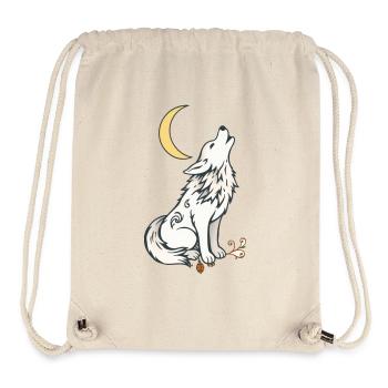 🌙🐺 Lone Wolf – Mystic & Nature T-Shirt - Stanley/Stella Recycled Gym Bag - natural - Front