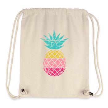 Retro Pineapple Tropical Summer Vibes Fruit - Stanley/Stella Recycled Gym Bag - natural - Front