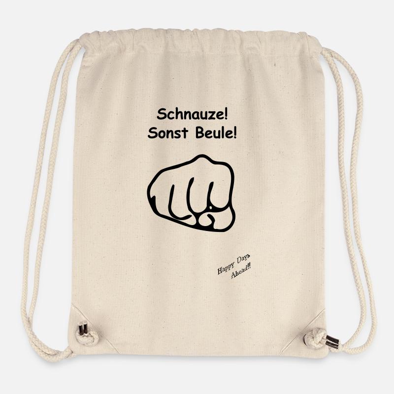 Schnauze sonst Beule - Stanley/Stella recycelter Gym Bag - Naturweiß