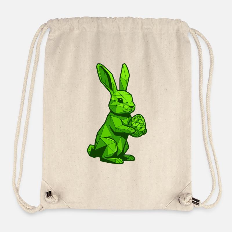 Bunny- The Easter Bunny Brings the Eggs - Stanley/Stella Recycled Gym Bag - natural