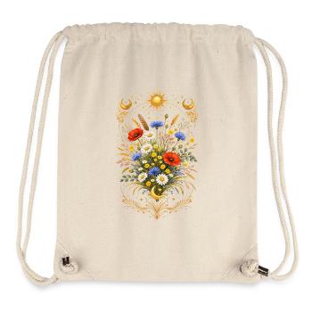 Mystischer Wildblumenstrauß Sonne Mond Floral  - Stanley/Stella recycelter Gym Bag - Naturweiß - Vorne