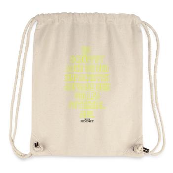 Neon Motivationszitat Potenzial entfalten - Stanley/Stella recycelter Gym Bag - Naturweiß - Vorne