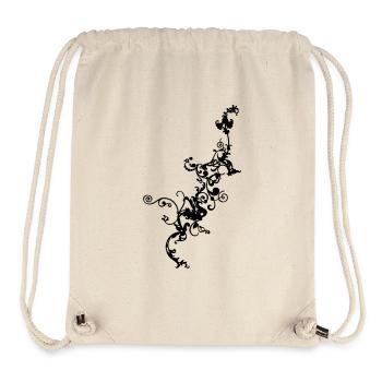 Ornement floral - Sac à cordon recyclé Stanley/Stella - blanc naturel - Devant