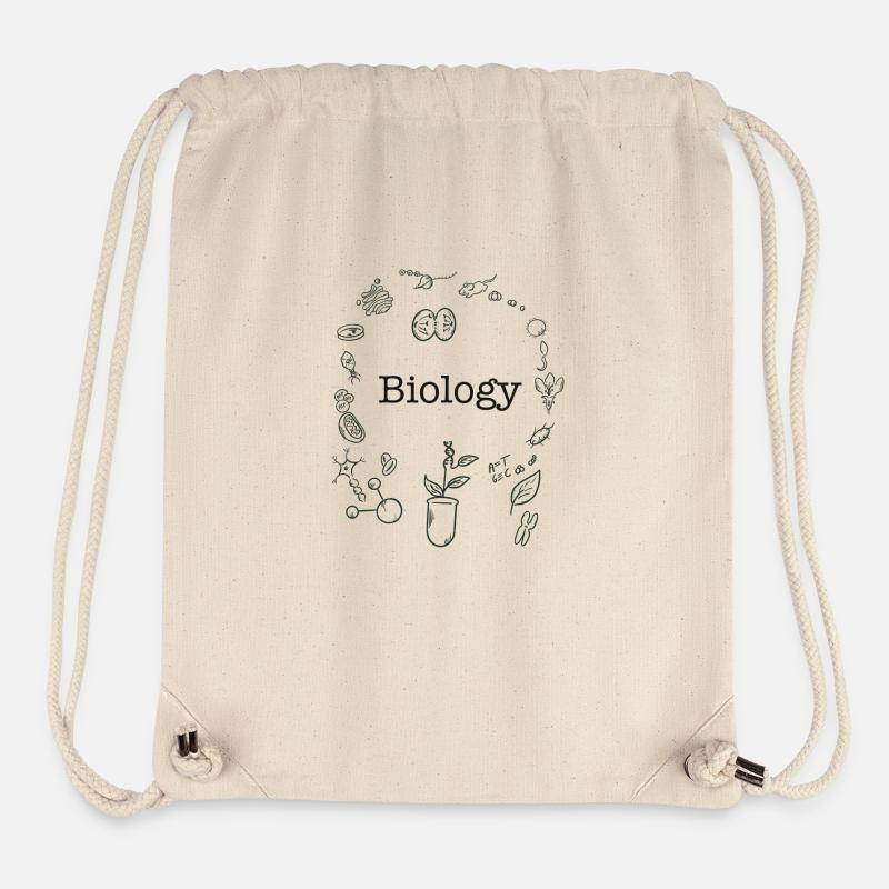 Thème biologie - Sac à cordon recyclé Stanley/Stella - blanc naturel