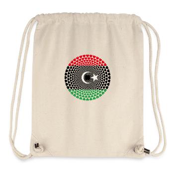 Libya Libyen ليبيا Love HERZ Mandala - Stanley/Stella recycelter Gym Bag - Naturweiß - Vorne