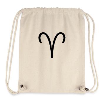 Sternzeichen Widder, Exklusives T-Shirt Design - Stanley/Stella recycelter Gym Bag - Naturweiß - Vorne