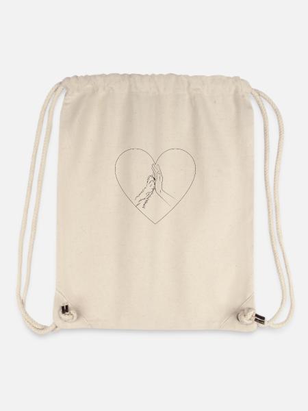 Humains et animaux - Sac à cordon recyclé Stanley/Stella - blanc naturel