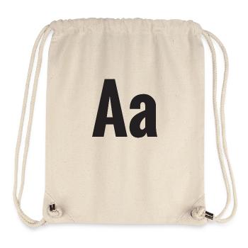 Letter A Shirt - Stanley/Stella Recycled Gym Bag - natural - Front