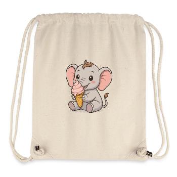 Eiszeit mit Elefant - Stanley/Stella recycelter Gym Bag - Naturweiß - Vorne