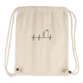 HEART BEATS FOR BEER - Stanley/Stella recycelter Gym Bag - Naturweiß - Vorne
