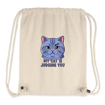 Cat motto with a funny face - Stanley/Stella Recycled Gym Bag - natural - Front