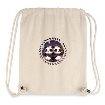 Niedliche Panda Babys - Stanley/Stella recycelter Gym Bag - Naturweiß - Vorne
