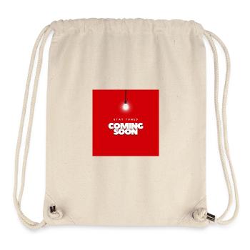 Bold Red Waiting Announcement Design - Stanley/Stella Recycled Gym Bag - natural - Front