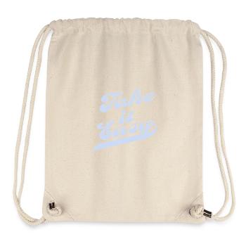 Take It Easy – Vintage Retro Typografie – Hellblau - Stanley/Stella recycelter Gym Bag - Naturweiß - Vorne
