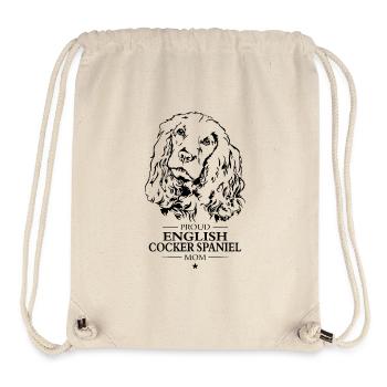 Cocker anglais Épagneul Maman Chien Chien Wilsigns - Sac à cordon recyclé Stanley/Stella - blanc naturel - Devant