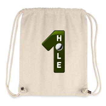 Golf: Hole in one - grün - Stanley/Stella recycelter Gym Bag - Naturweiß - Vorne