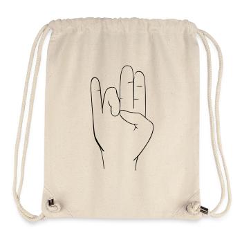 Hand sign - Stanley/Stella Recycled Gym Bag - natural - Front