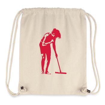 Woman cleaning - Stanley/Stella Recycled Gym Bag - natural - Front