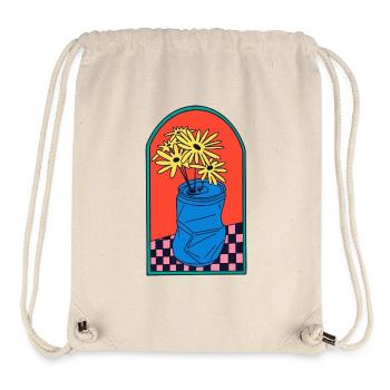 Flowers in crushed tin - Stanley/Stella Recycled Gym Bag - natural - Front