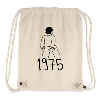 1975 Anniversaire 1975 - Sac à cordon recyclé Stanley/Stella - blanc naturel - Devant
