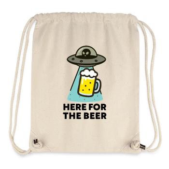 HERE FOR THE BEER – Alien-Bier-Entführung - Stanley/Stella recycelter Gym Bag - Naturweiß - Vorne